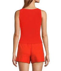 Antonio Melani Tina Ribbed Knit Boat Neck Sleeveless Coordinating Tank Top