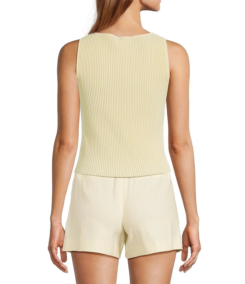 Antonio Melani Tina Ribbed Knit Boat Neck Sleeveless Coordinating Tank Top