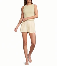 Antonio Melani Tina Ribbed Knit Boat Neck Sleeveless Coordinating Tank Top
