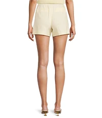 Antonio Melani Tropez Linen High Rise Flat Front Pleated Shorts