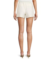 Antonio Melani Tropez Linen High Rise Flat Front Pleated Shorts