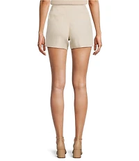 Antonio Melani Tropez Linen High Rise Flat Front Pleated Shorts