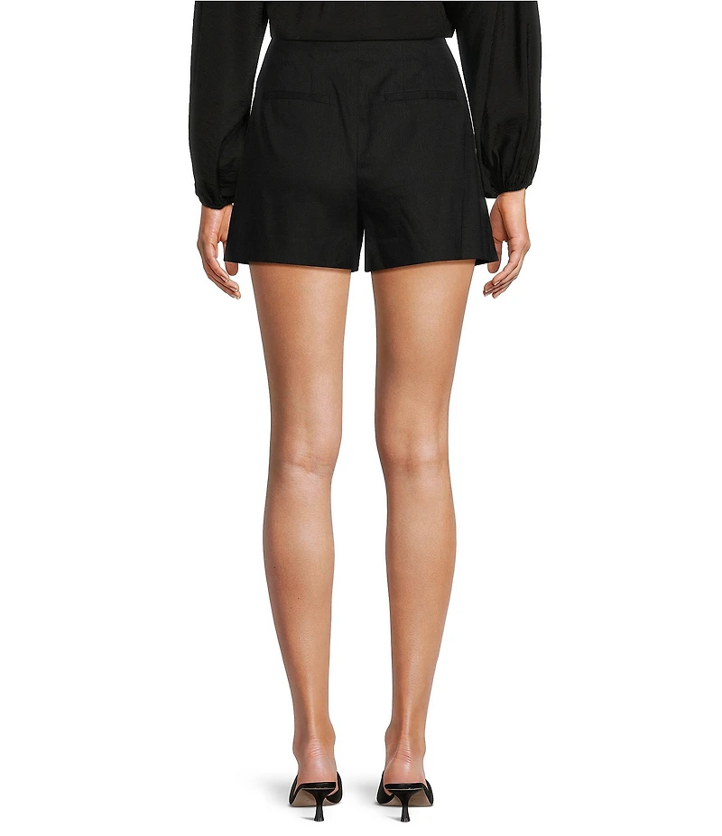 Antonio Melani Tropez Pleated Coordinating Linen Blend Shorts