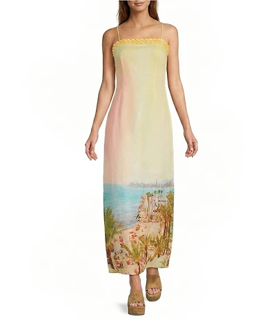 Antonio Melani Tyra Beach Square Neckline Sleeveless Shell Dress