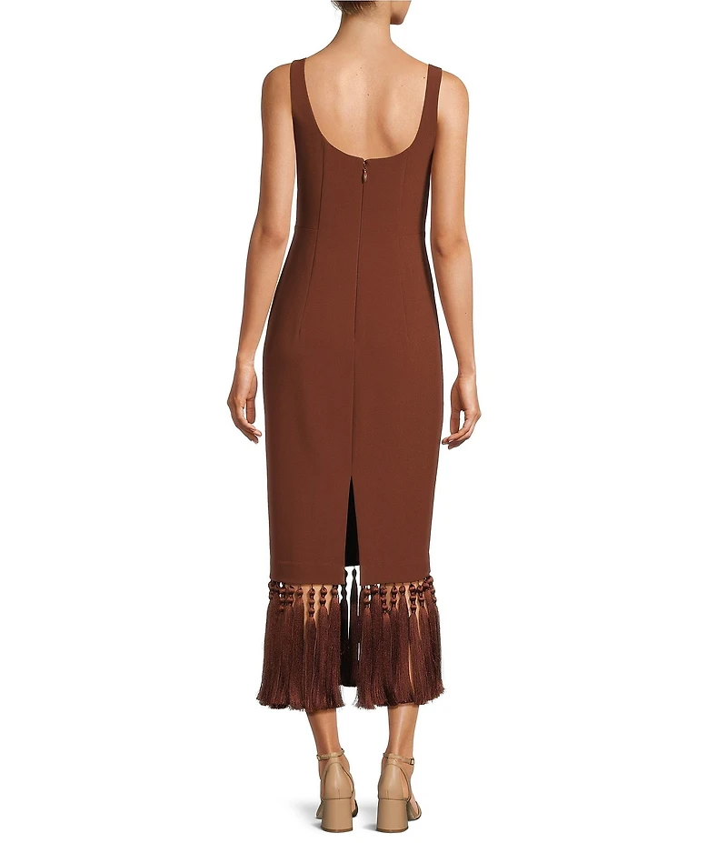 Antonio Melani Vanessa Sweetheart Sleeveless Tassel Sheath Dress