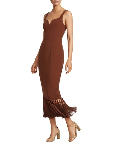 Antonio Melani Vanessa Sweetheart Sleeveless Tassel Sheath Dress