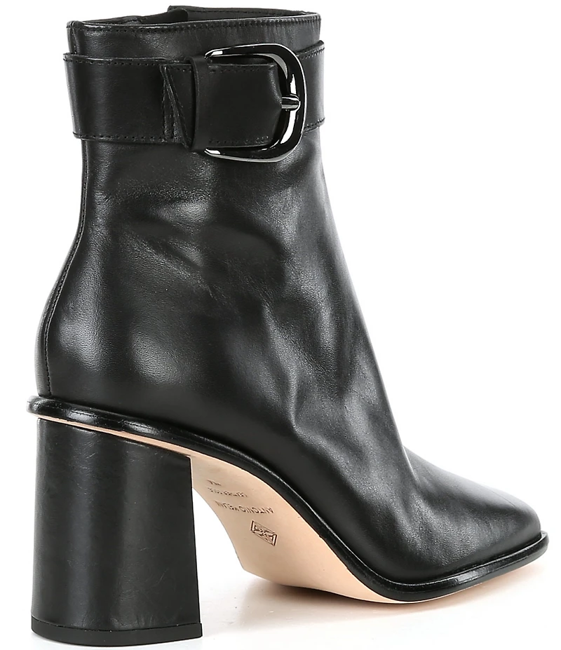 Antonio Melani Velma Leather Buckle Hardware Dress Booties