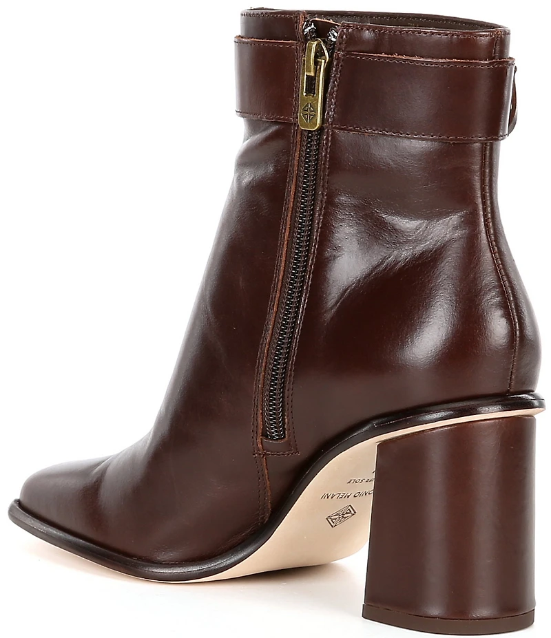 Antonio Melani Velma Leather Buckle Hardware Dress Booties