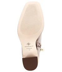 Antonio Melani Velma Leather Buckle Hardware Dress Booties