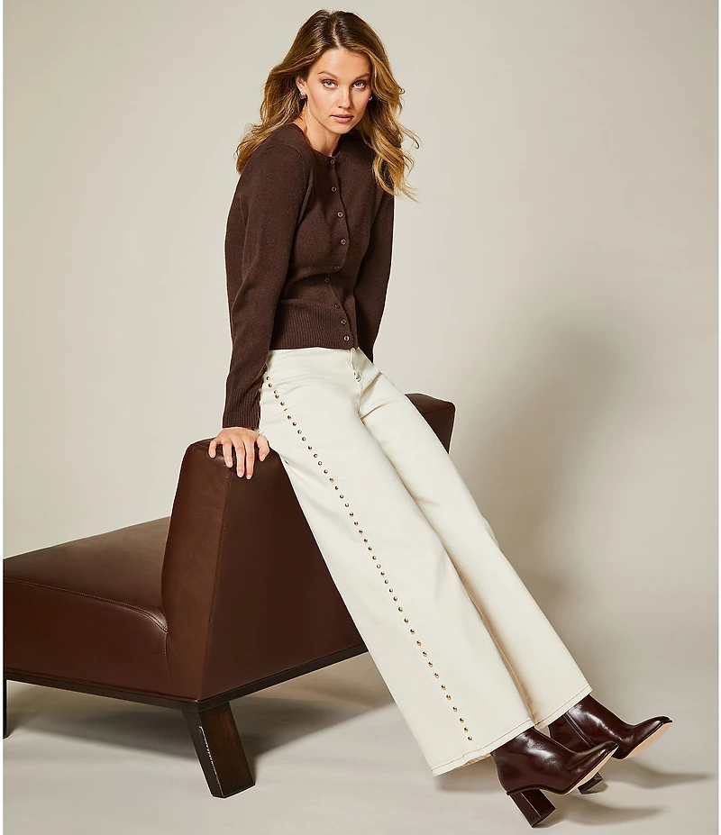 Antonio Melani Velma Leather Buckle Hardware Dress Booties