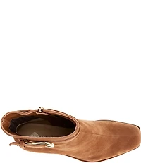 Antonio Melani Velma Suede Buckle Hardware Dress Booties
