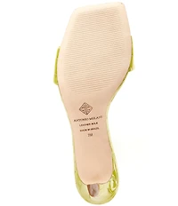 Antonio Melani Vita Crocodile Embossed Patent Leather Dress Slide Sandals