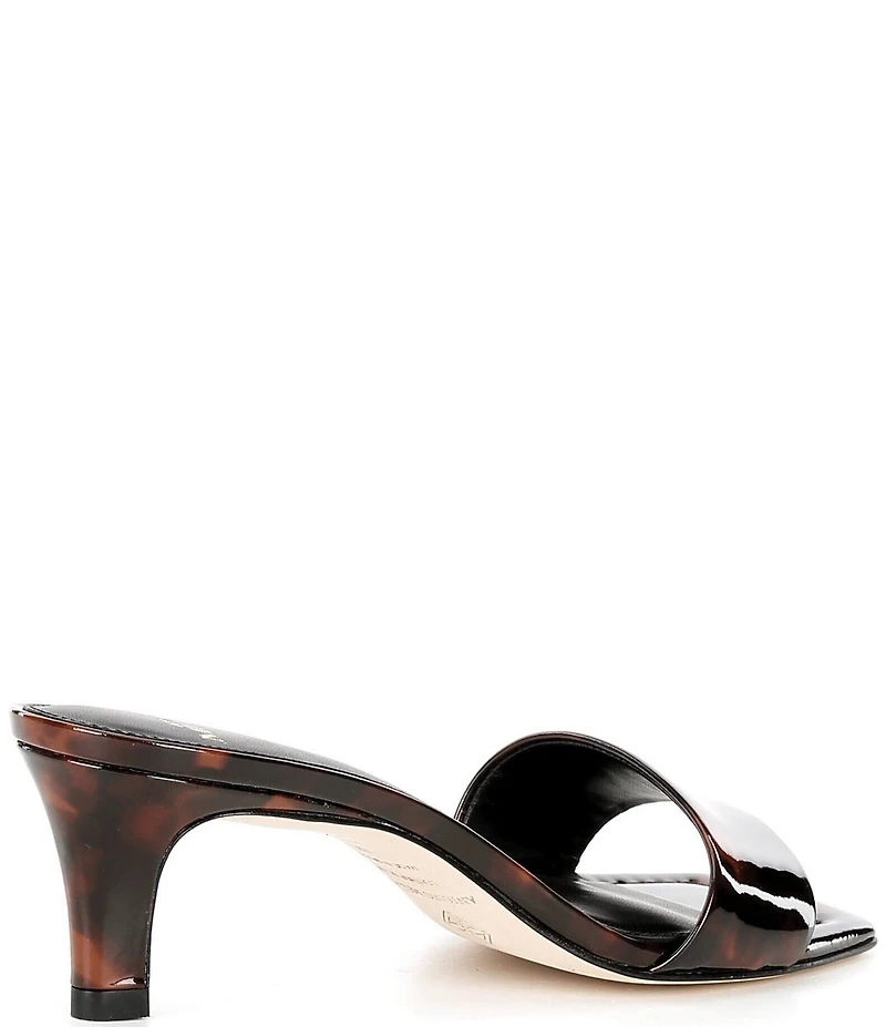 Antonio Melani Vita Patent Leather Tortoise Dress Slide Sandals