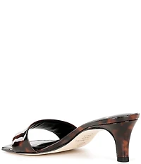 Antonio Melani Vita Patent Leather Tortoise Dress Slide Sandals