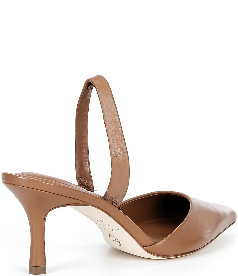 Antonio Melani Whit Leather Slingback Pumps