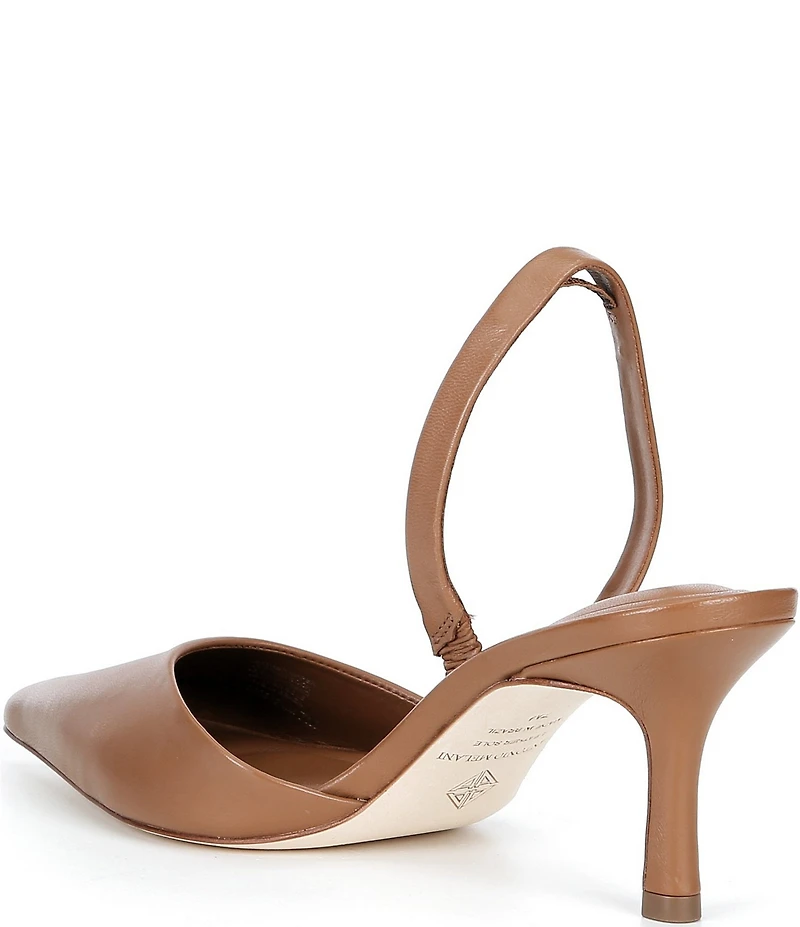 Antonio Melani Whit Leather Slingback Pumps