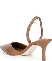 Antonio Melani Whit Leather Slingback Pumps