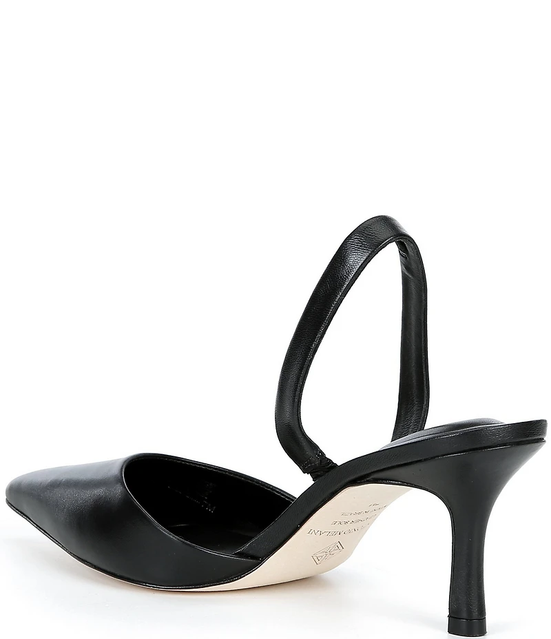 Antonio Melani Whit Leather Slingback Pumps