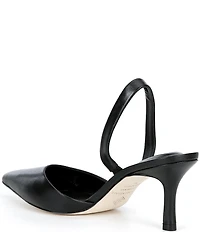Antonio Melani Whit Leather Slingback Pumps