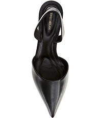 Antonio Melani Whit Leather Slingback Pumps