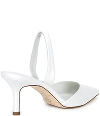 Antonio Melani Whit Leather Slingback Pumps