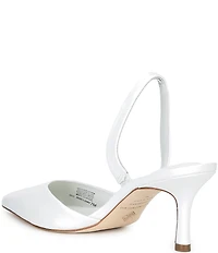 Antonio Melani Whit Leather Slingback Pumps