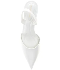 Antonio Melani Whit Leather Slingback Pumps