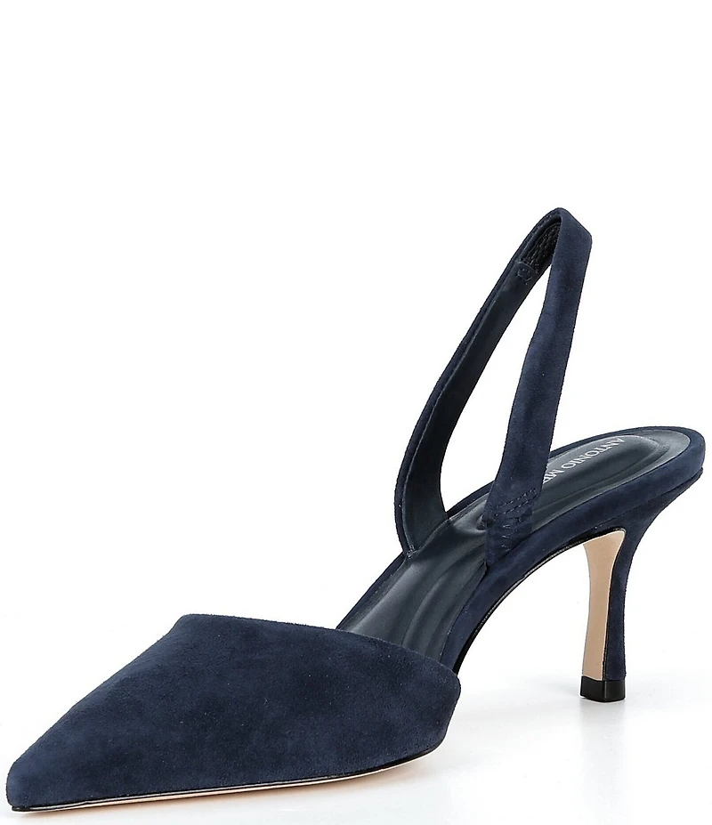 Antonio Melani Whit Suede Slingback Pumps