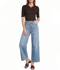 Antonio Melani Wiley Point Collar Short Sleeve Blouse