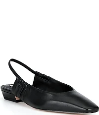 Antonio Melani Winnie Leather Ruched Slingback Flats