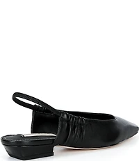 Antonio Melani Winnie Leather Ruched Slingback Flats