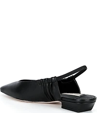 Antonio Melani Winnie Leather Ruched Slingback Flats