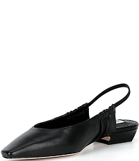 Antonio Melani Winnie Leather Ruched Slingback Flats