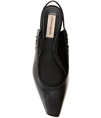 Antonio Melani Winnie Leather Ruched Slingback Flats