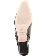 Antonio Melani Winnie Leather Ruched Slingback Flats