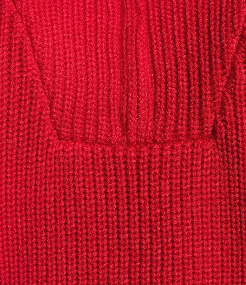 Antonio Melani Wool Blend Half Zip Shawl Collar Long Sleeve Sweater