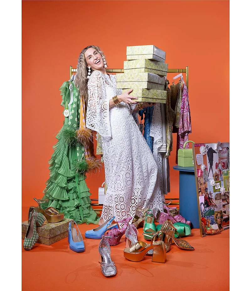 Antonio Melani x Amanda Jones Vaughan Lois Lace Round Neck 3/4 Sleeve Caftan Maxi Dress