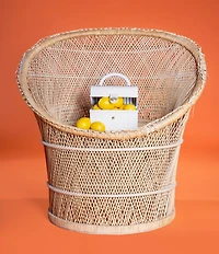 Antonio Melani x Amanda Jones Vaughan Brigitte Box Crocodile Embossed Top Handle Satchel Bag