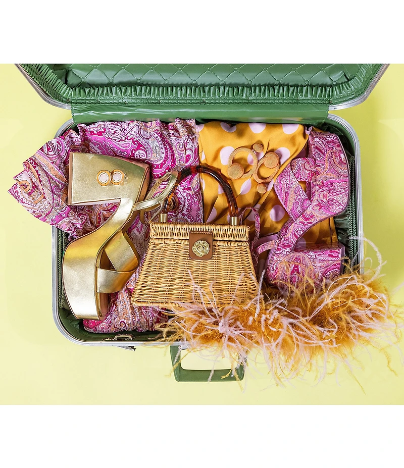 Antonio Melani x Amanda Jones Vaughan Cece Paisley Print Platform Block Heel Dress Sandals