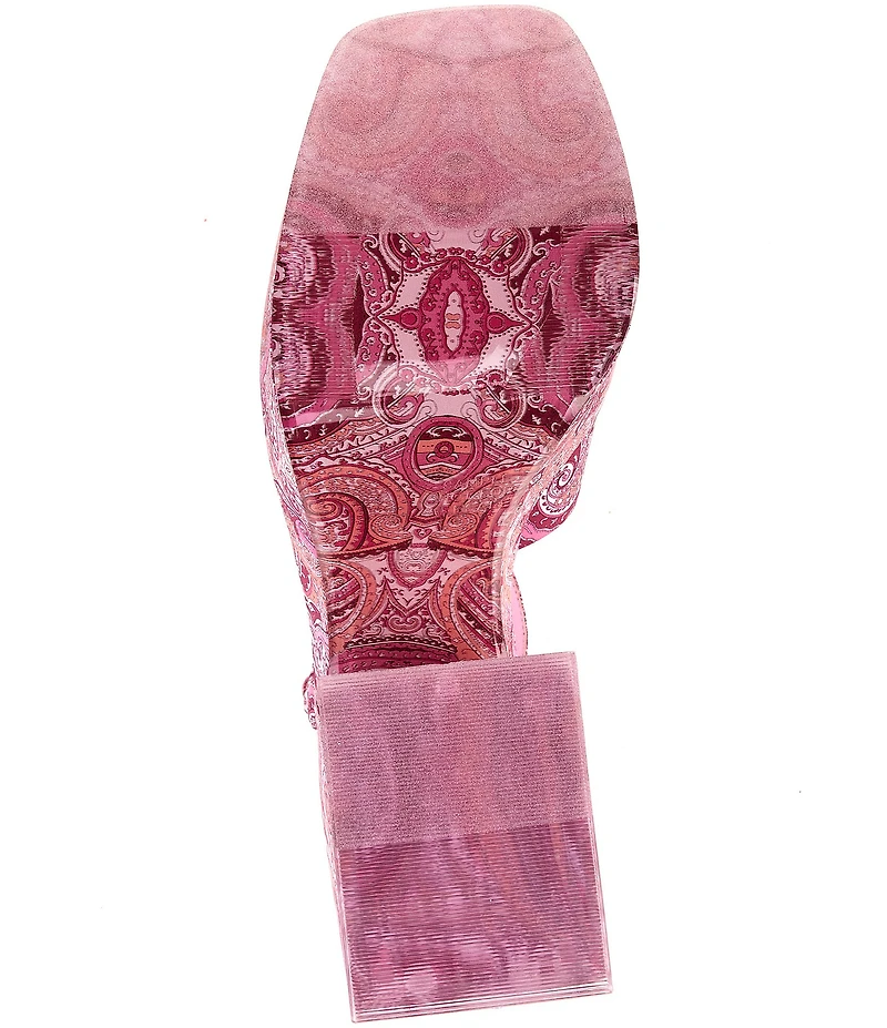 Antonio Melani x Amanda Jones Vaughan Cece Paisley Print Platform Block Heel Dress Sandals