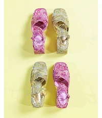 Antonio Melani x Amanda Jones Vaughan Cece Paisley Print Platform Block Heel Dress Sandals