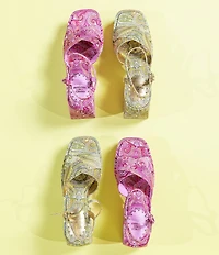 Antonio Melani x Amanda Jones Vaughan Cece Paisley Print Platform Block Heel Dress Sandals
