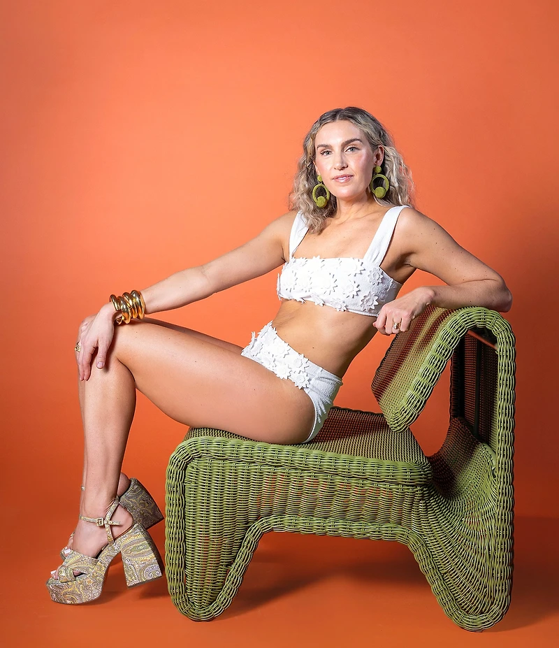 Antonio Melani x Amanda Jones Vaughan Cece Paisley Print Platform Block Heel Dress Sandals