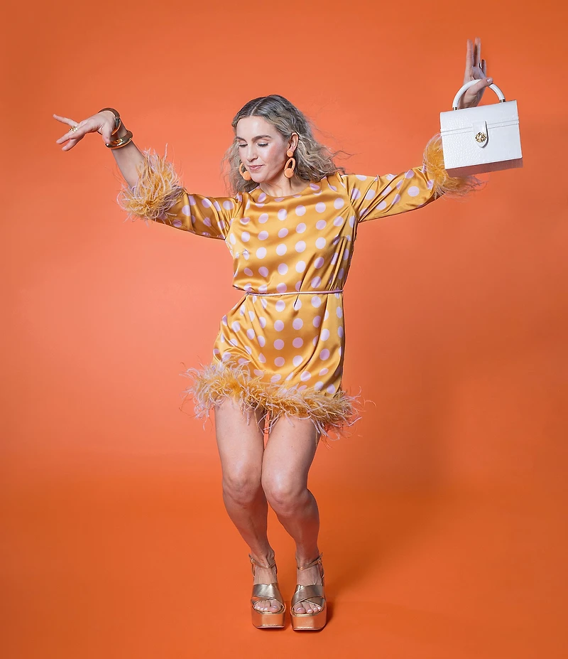 Antonio Melani x Amanda Jones Vaughan Ginger Metallic Leather Platform Block Heel Dress Sandals
