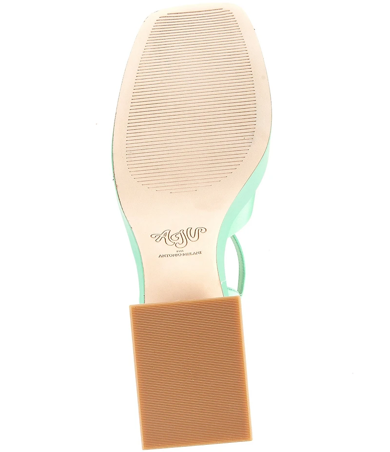 Antonio Melani x Amanda Jones Vaughan Ginger Satin Platform Block Heel Dress Sandals
