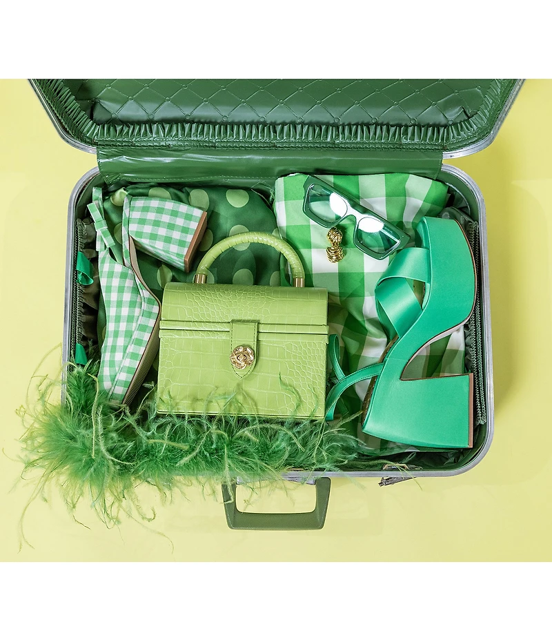 Antonio Melani x Amanda Jones Vaughan Ginger Satin Platform Block Heel Dress Sandals