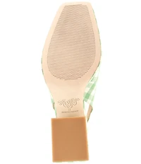 Antonio Melani x Amanda Jones Vaughan Penny Gingham Platform Block Heel Slingback Pumps