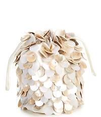 Antonio Melani x Amanda Jones Vaughan Roxie Disc Shell Drawstring Clutch