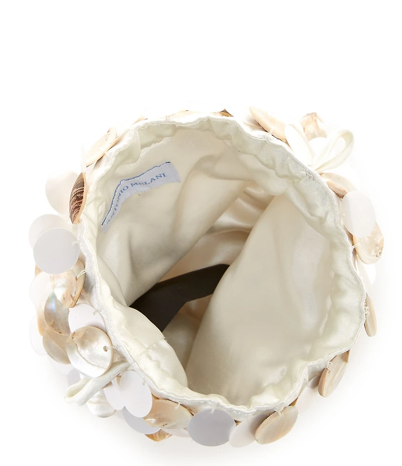 Antonio Melani x Amanda Jones Vaughan Roxie Disc Shell Drawstring Clutch