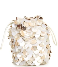 Antonio Melani x Amanda Jones Vaughan Roxie Disc Shell Drawstring Clutch